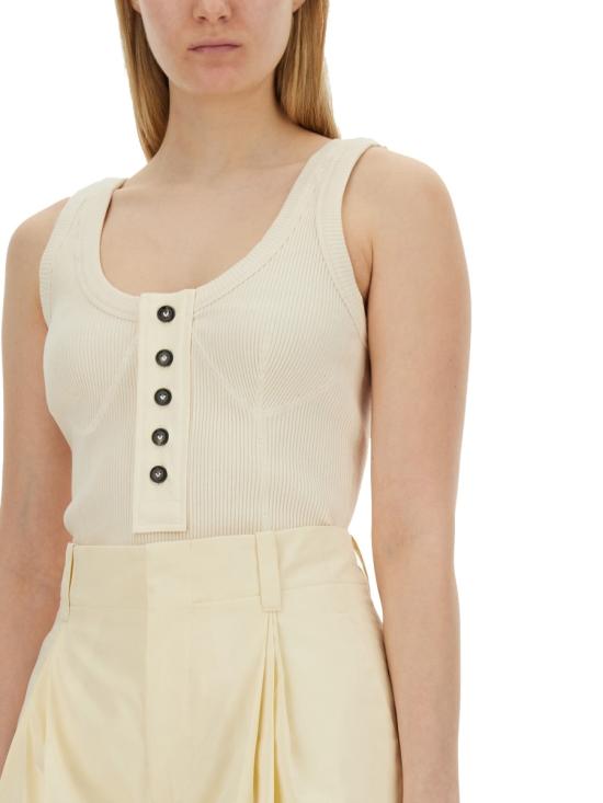 26SS 보테가베네타 민소매 티셔츠 779198 V3Z609028 IVORY - BOTTEGA VENETA