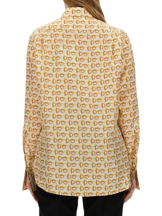  버버리 B 실크 셔츠  8090731 B9555 BEIGE - BURBERRY