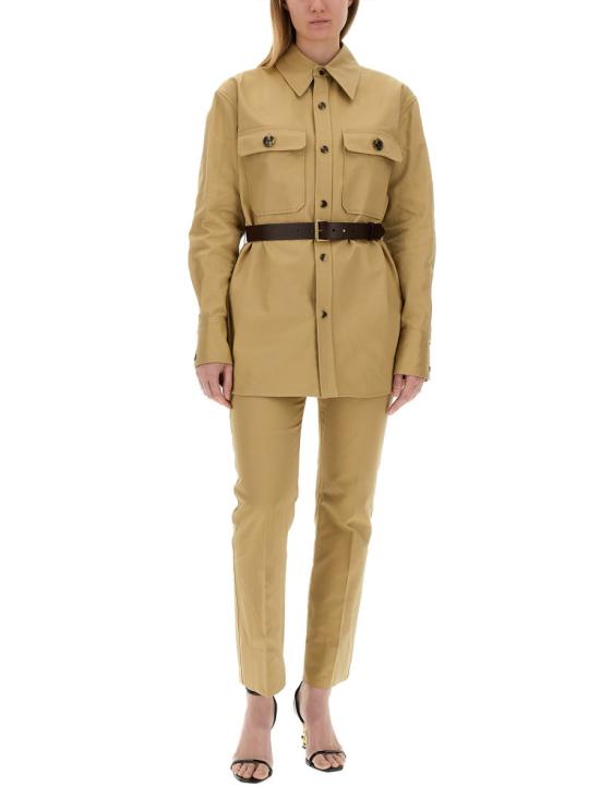 26FW 생로랑 코튼 드릴 스트레이트 레그 팬츠 786680 Y1A622965 BEIGE - SAINT LAURENT