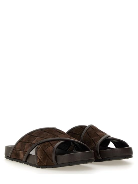 26FW 보테가베네타 인트레치아토 스웨이드 샌들 786883 V3QE02113 BROWN - BOTTEGA VENETA