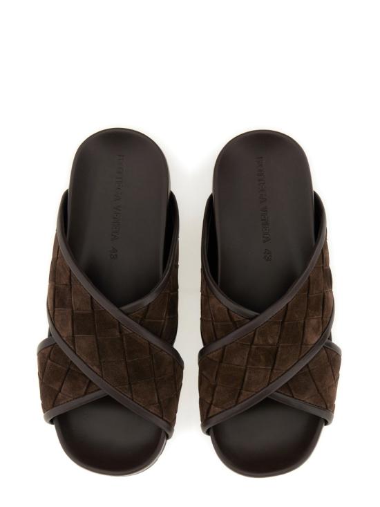26FW 보테가베네타 인트레치아토 스웨이드 샌들 786883 V3QE02113 BROWN - BOTTEGA VENETA