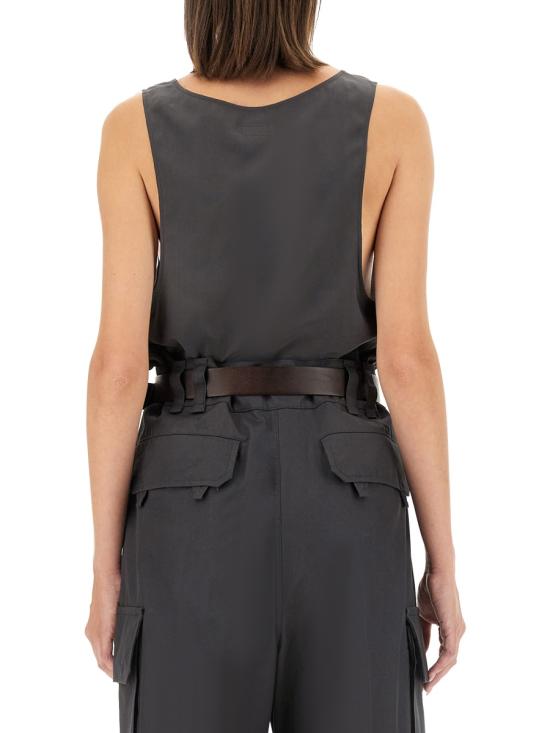 26SS 생로랑 헨리 실크 탱크탑 789945 Y7I224280 GREY - SAINT LAURENT
