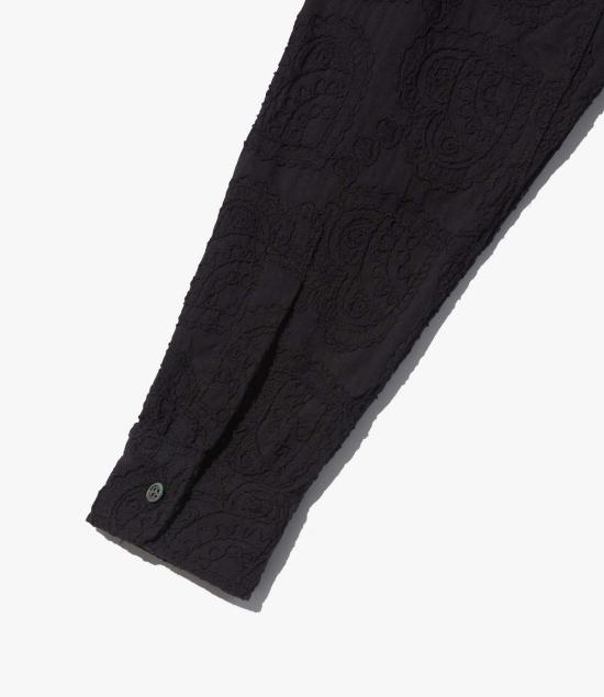  엔지니어드가먼츠 긴팔 셔츠 엔지니어드 가먼츠 클래식 셔츠 블랙 코튼 페이즐리 자수 셔츠 - ENGINEERED GARMENTS