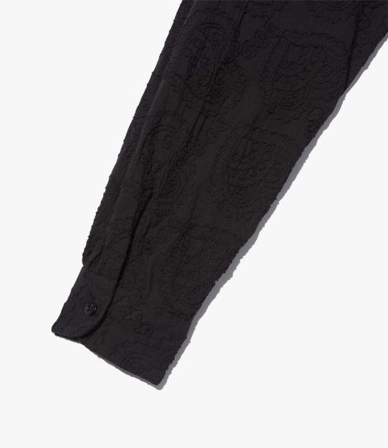  엔지니어드가먼츠 긴팔 셔츠 엔지니어드 가먼츠 클래식 셔츠 블랙 코튼 페이즐리 자수 셔츠 - ENGINEERED GARMENTS