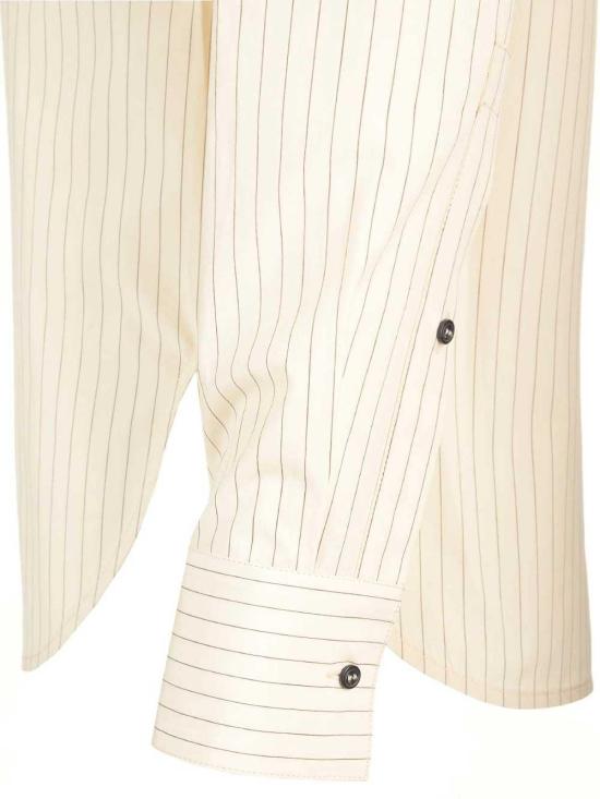  루루 스튜디오 셔츠 ALIMSTRIPESIVORYBLACKSTRIPES White - LOULOU STUDIO