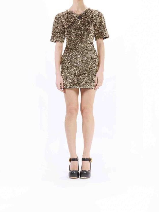 26SS 마크제이콥스 숏 스커트 2S5RDR001K14710 Gold - MARC JACOBS