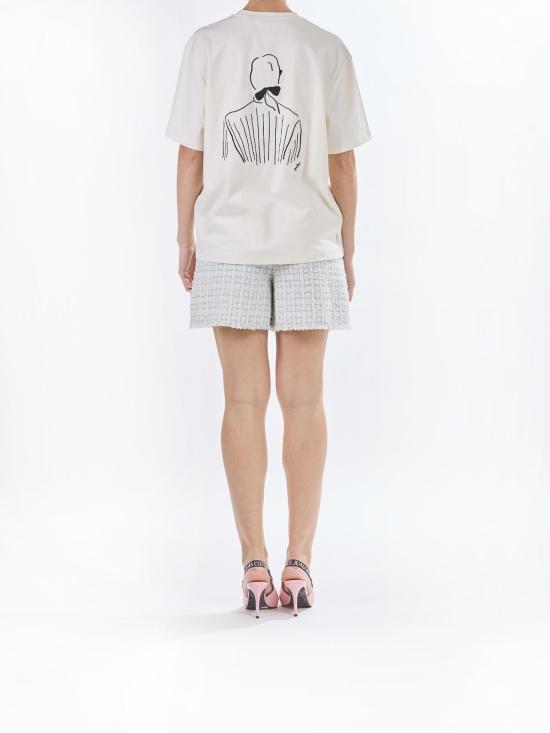  칼라거펠트 반팔 티셔츠 A2W17089B09 Cream - KARL LAGERFELD