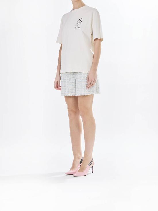  칼라거펠트 반팔 티셔츠 A2W17089B09 Cream - KARL LAGERFELD