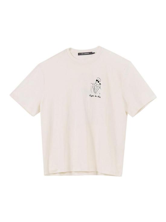  칼라거펠트 반팔 티셔츠 A2W17089B09 Cream