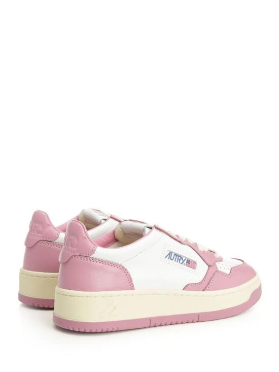 25FW 오트리 메달리스트 로우 레더 스니커즈 AULWWB61 Pink - AUTRY