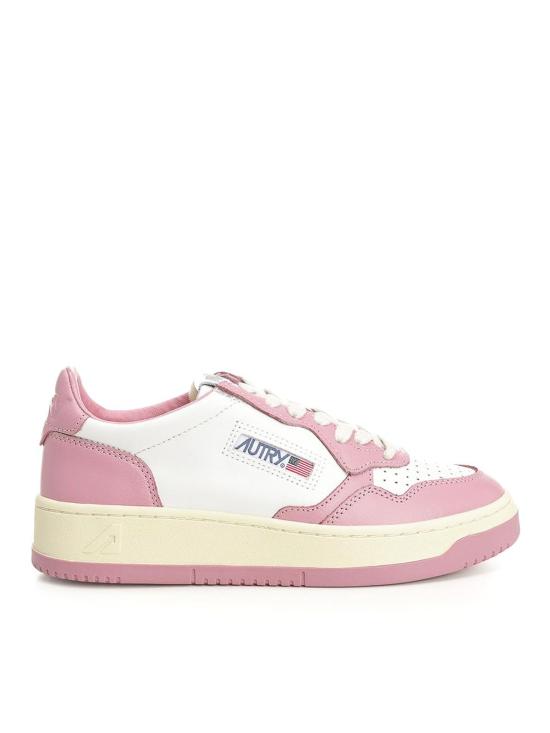 25FW 오트리 메달리스트 로우 레더 스니커즈 AULWWB61 Pink