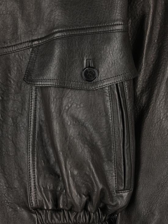 25FW 생로랑 가죽 자켓 843656YCNF21000 AI25 Black - SAINT LAURENT