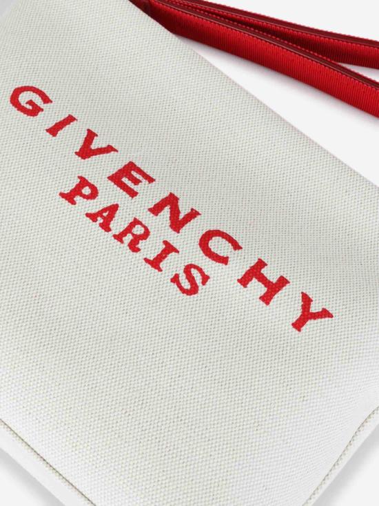 25FW 지방시 로고 프린트 클러치 BB60PNB2C8 289BEIGE RED Beige - GIVENCHY