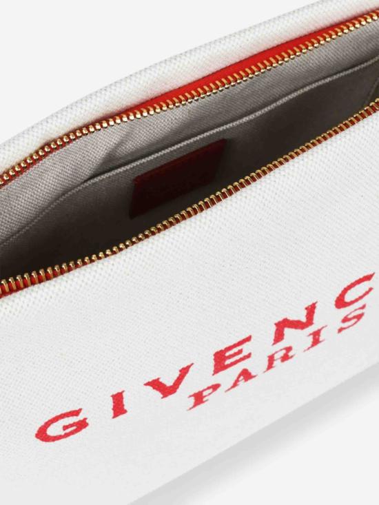 25FW 지방시 로고 프린트 클러치 BB60PNB2C8 289BEIGE RED Beige - GIVENCHY