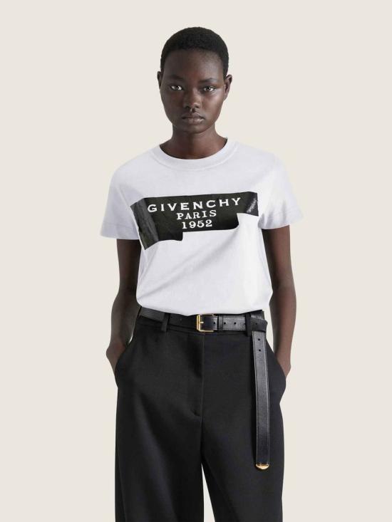 25FW 지방시 반팔 티셔츠 BW70FJP78U 100WHITE - GIVENCHY