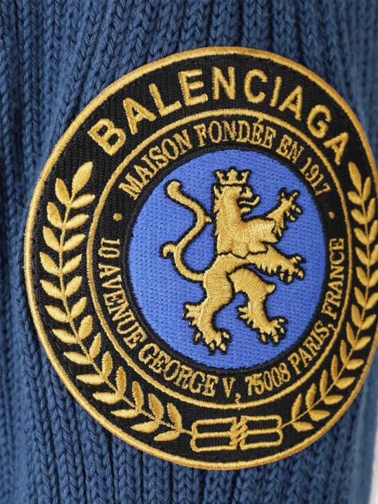 25FW 발렌시아가 플랩 포켓 니트 833238T3386 5002DARK BLUE INDIGO BLUE - BALENCIAGA