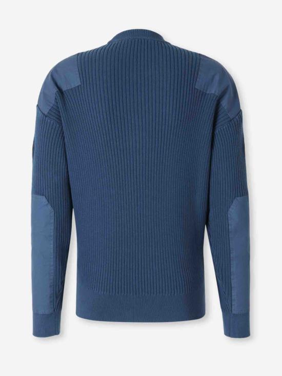 25FW 발렌시아가 플랩 포켓 니트 833238T3386 5002DARK BLUE INDIGO BLUE - BALENCIAGA