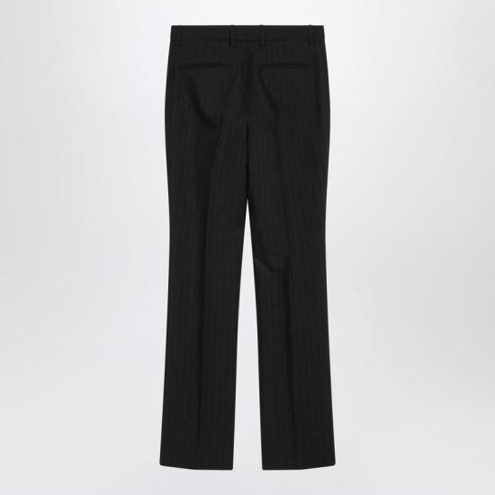 25FW 구찌 핀스트라이프 구찌 울 자카드 팬츠  841090Z7AT1 R GUC 1152 Black - GUCCI