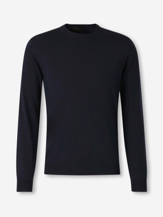 25FW 자노네 스웨터 810234 N0926AZUL MELANGE COLOR 01 MIDNIGHT BLUE