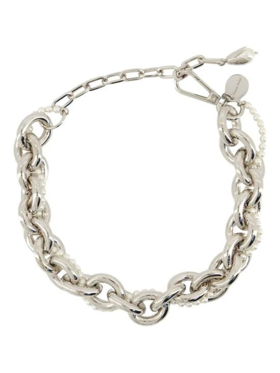 25FW 시몬로샤 주얼리 NKS94 0904 PEARL RHODIUM