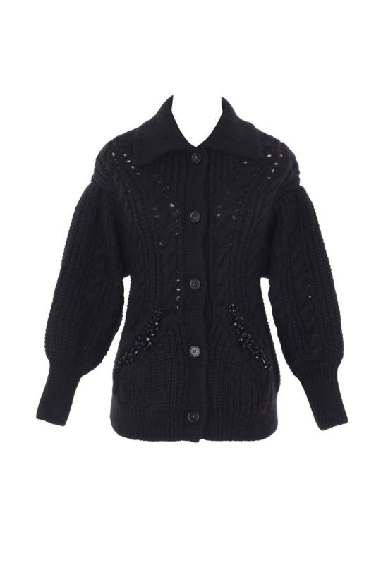 25FW 시몬로샤 가디건 MZMK1B0665BLACKJET BLACK JET