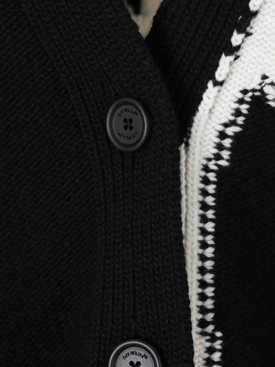 25FW 오프화이트 가디건 2HB04LF25KNI001 W003 1001BLACK WHITE Black - OFF WHITE