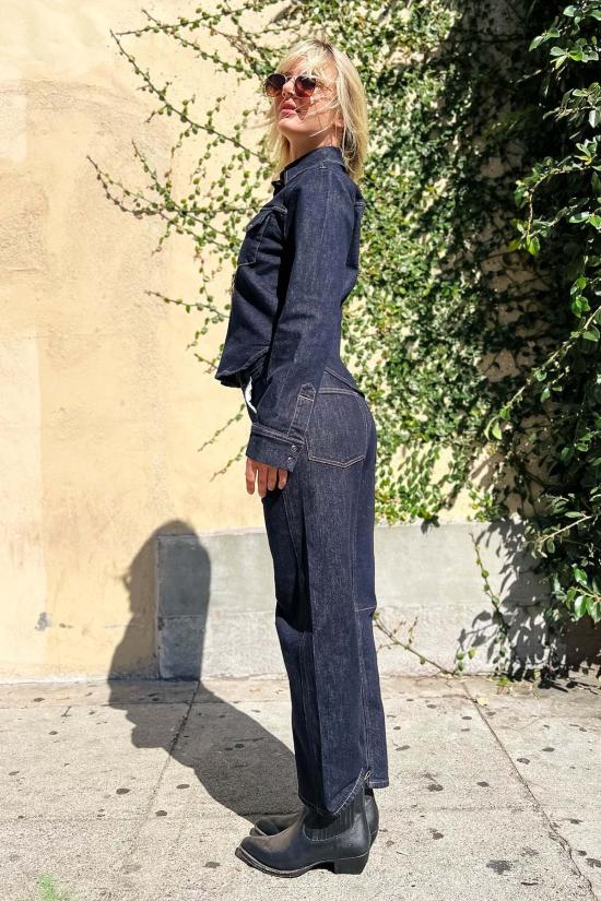  피스톨라 데님 자켓 테아 슈렁큰 린스 셔츠 나이트폴 - PISTOLA