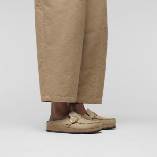  버켄스탁 뮬/슬리퍼 버클리 오일드 레더 클로그 토바코 브라운