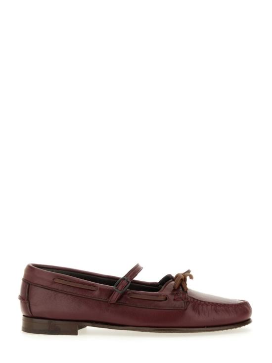25FW 헤레우 플랫 슈즈 LOSSWFA25007 7 BURGUNDY Burgundy