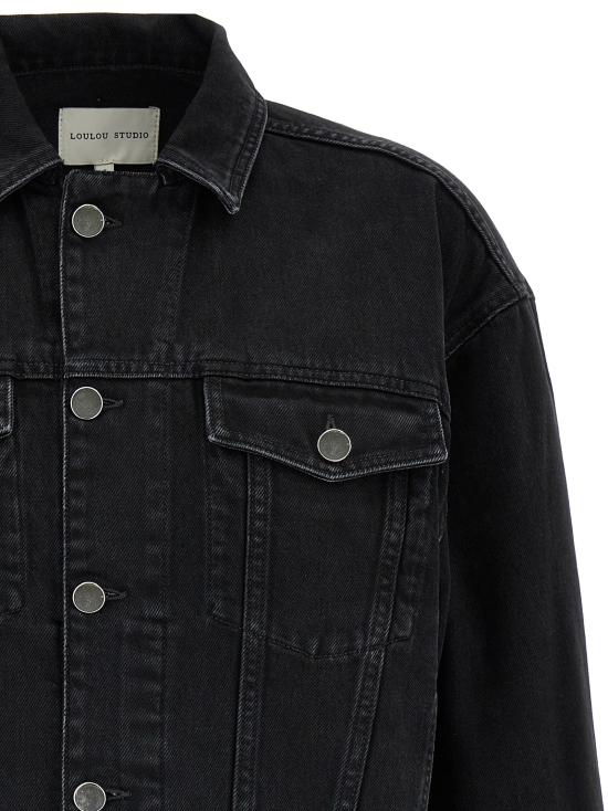 26FW 루루 드 세종 데님 자켓 DAVEWASHED GREY Black - LOULOU DE SAISON