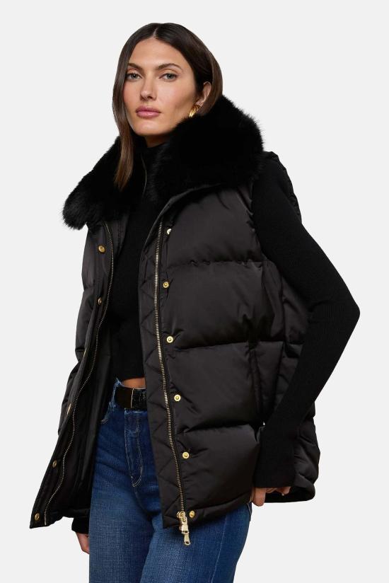  라장스 베스트 L'agence Nalo 인조 퍼 퍼퍼 조끼 - L'AGENCE