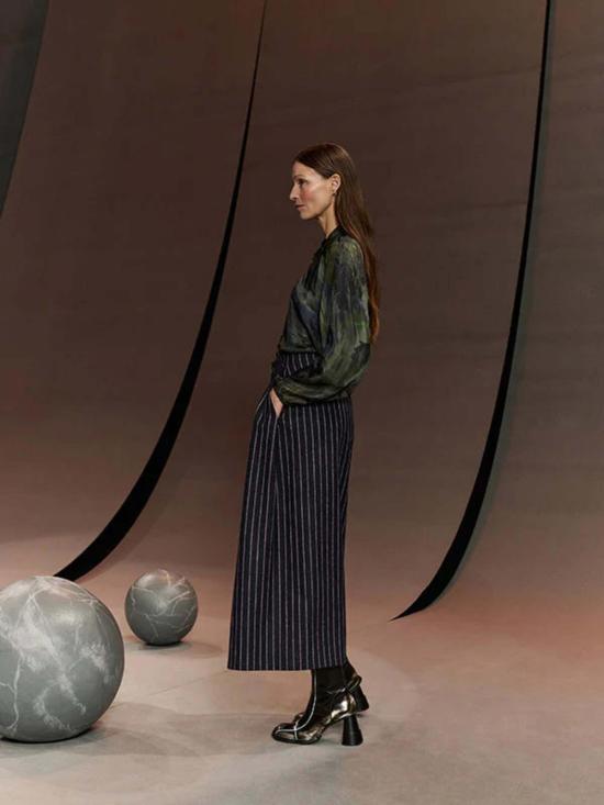  헨릭 빕스코브 롱 스커트 Henrik Vibskov 원  핀스트라이프 - HENRIK VIBSKOV