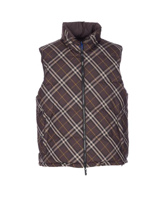 25FW 버버리 리버시블 체크 다운 베스트 8117100 B2412 Brown