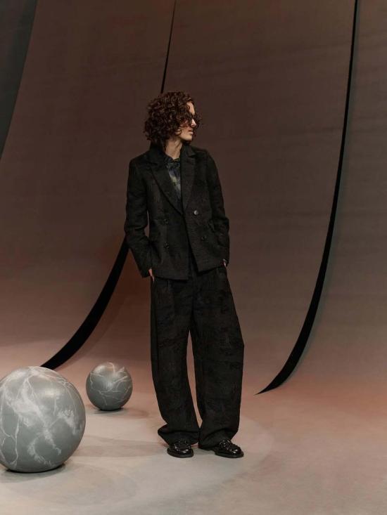  헨릭 빕스코브 수트 자켓 Henrik Vibskov 모티브 블레이저 피시 블랙