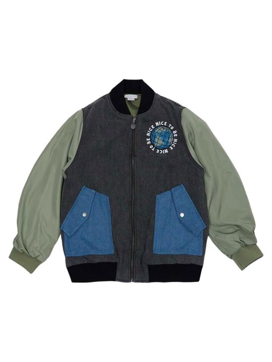 25FW [키즈] 스텔라 맥카트니 봄버 자켓 TX2Q57 Z0746 961 NERO LAVATO