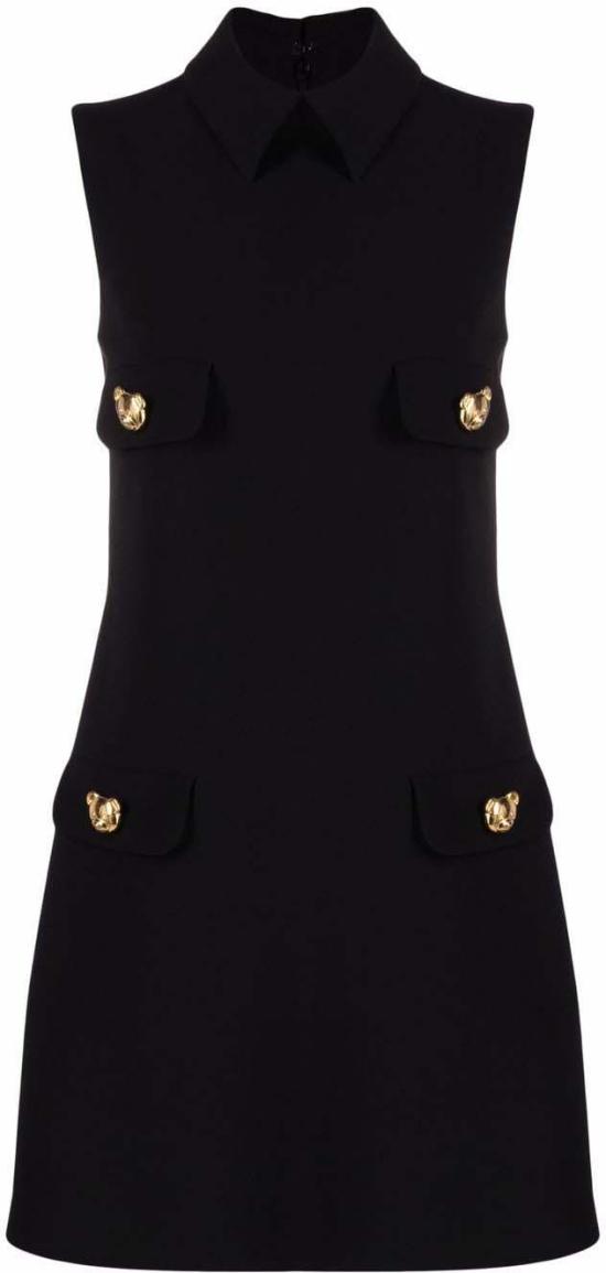 25FW 모스키노 미디 원피스 A044555240555 BLACK