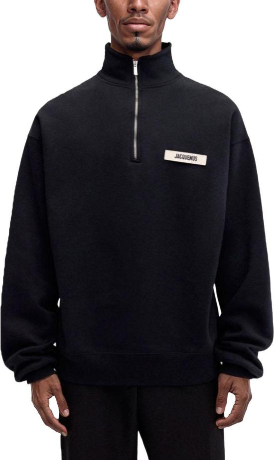 26FW 자크뮈스 하프 집업 스웨트 셔츠 SSM00313AJ00174990 BLACK - JACQUEMUS
