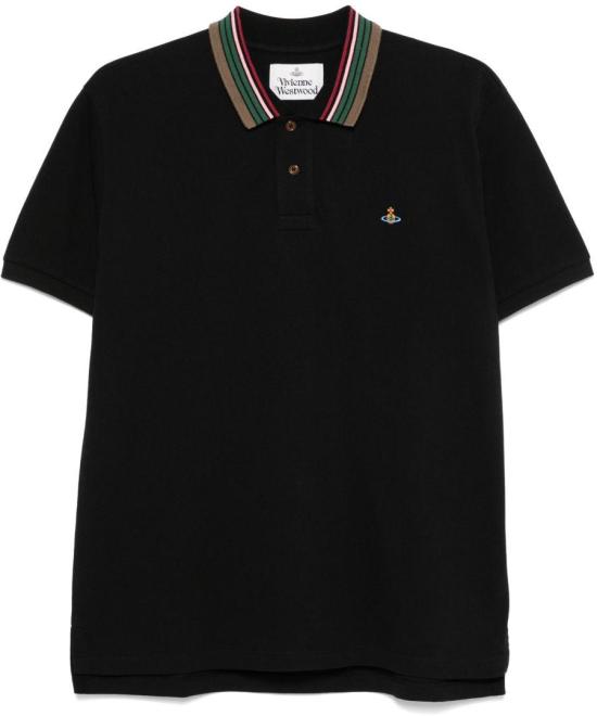 25FW 비비안웨스트우드 폴로 티셔츠 2H01000PJ0009N401 BLACK