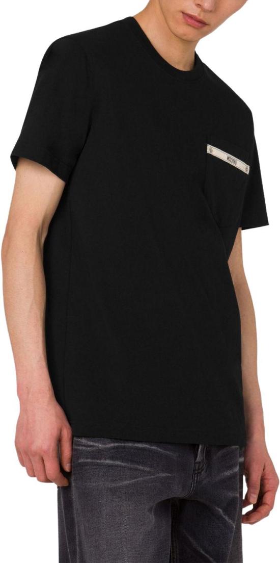 25FW 모스키노 반팔 티셔츠 A072552410555 BLACK - MOSCHINO