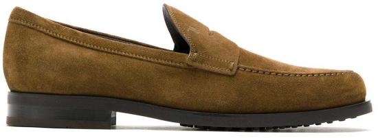 25FW 토즈 스탬프 모노그램 스웨이드 로퍼 XXM0ZF0Q920RE0S818 BROWN