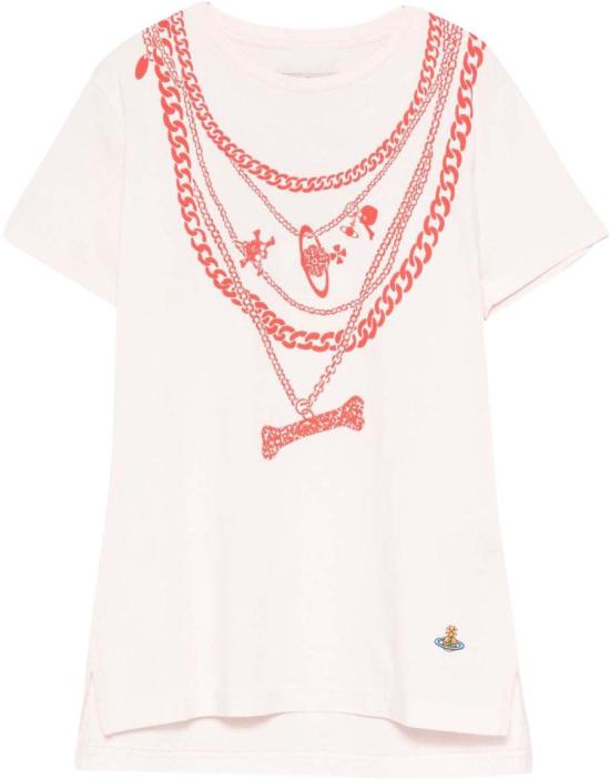 25FW 비비안웨스트우드 반팔 티셔츠 3G01003VJ001MG404 PINK