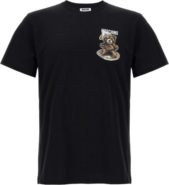 25FW 모스키노 반팔 티셔츠 V072152411555 BLACK