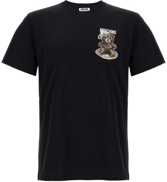 25FW 모스키노 반팔 티셔츠 V072152411555 BLACK