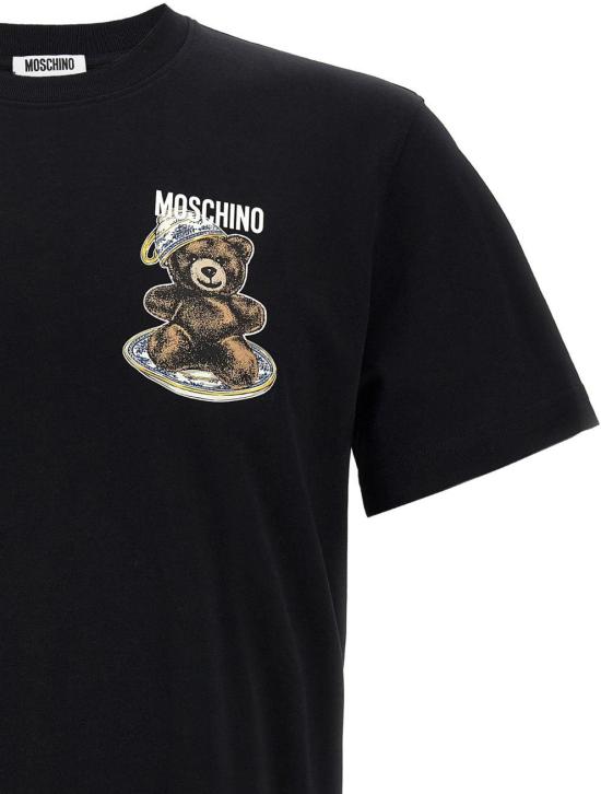 25FW 모스키노 반팔 티셔츠 V072152411555 BLACK - MOSCHINO