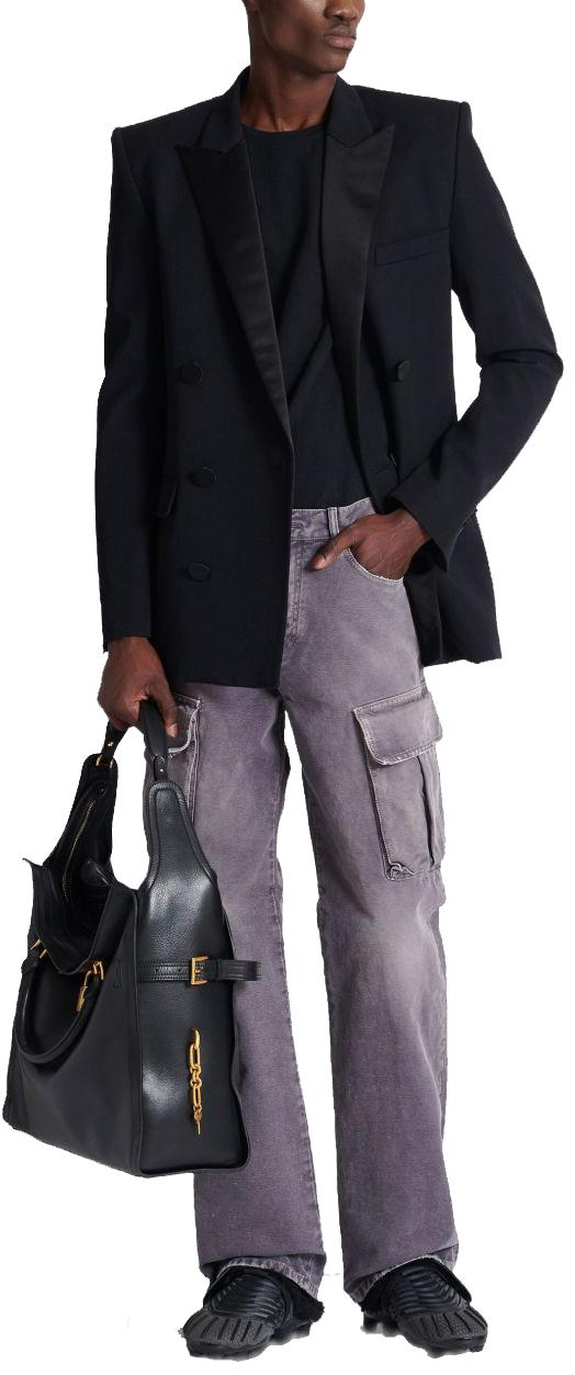 25FW 발망 데님 팬츠 FH1ML136DF779CO GREY - BALMAIN