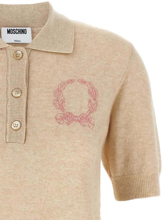 25FW 모스키노 폴로 티셔츠 A092955020018 BEIGE - MOSCHINO