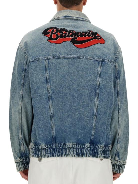  발망 데님 자켓 BH1TC251 DD536FF Blue - BALMAIN