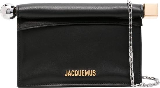 26FW 자크뮈스 론드 까레 클러치 BAW00356AC27L14990 BLACK