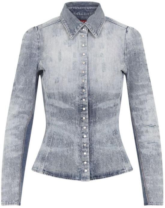 25FW 디젤 데님 셔츠 A21284068TY01 BLUE