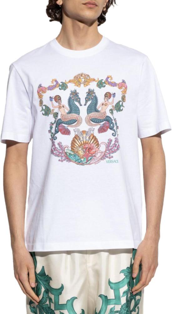 25FW 베르사체 반팔 티셔츠 10133021A150691W000 WHITE - VERSACE